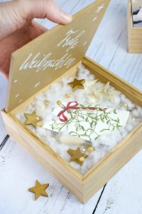 DIYnachten Gutscheinbox personello mit Gingered Things
